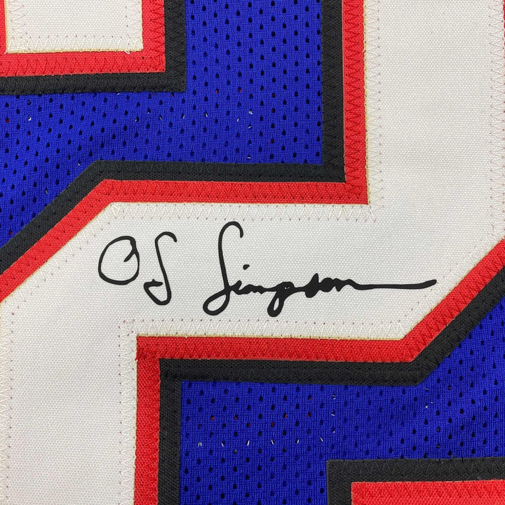 Facsimile Autographed OJ O.J. Simpson Buffalo Blue Reprint Jersey Size Men's XL