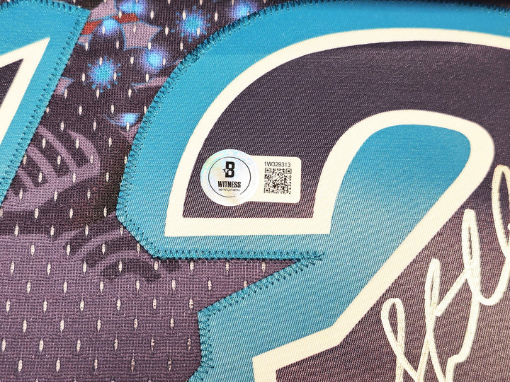 Jazz John Stockton Auto Purple Mitchell Ness 96 Swingman Asian Heritage Jersey L