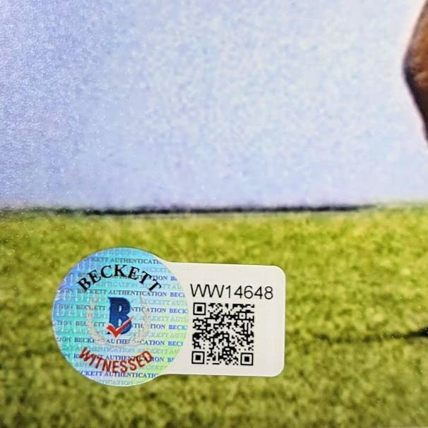 Rick Monday autograph Saves American Flag signed 8x10 Photo ~Beckett BAS Witness