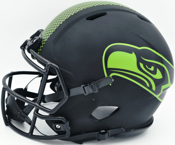 Kam Chancellor Auto Seahawks Eclipse Black Full Size Authentic Helmet Bam Bam
