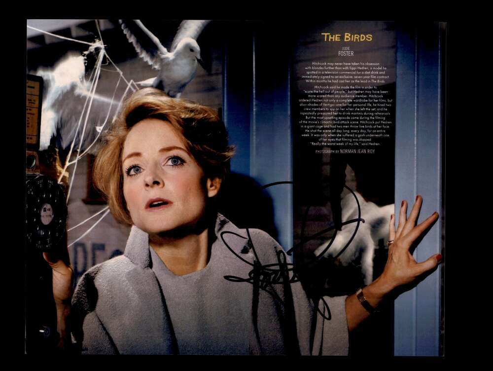 Jodie Foster JSA Coa Signed 8x10 The Birds Photo Autograph