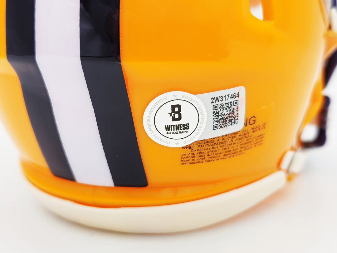 Odell Beckham Jr. Signed LSU Tigers Yellow Speed Mini Helmet Beckett Wit