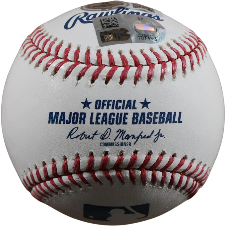 Jackson Chourio Autographed Milwaukee Brewers OML Baseball Beckett 56307