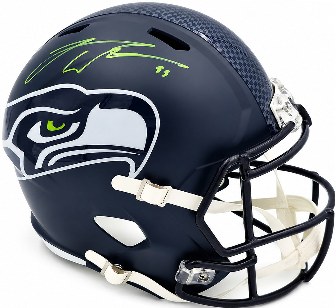 Leonard Williams Signed Seahawks Blue Full Size SB LX Champions Logo Speed