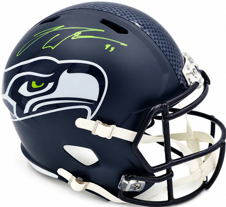Leonard Williams Signed Seahawks Blue Full Size SB LX Champions Logo Speed