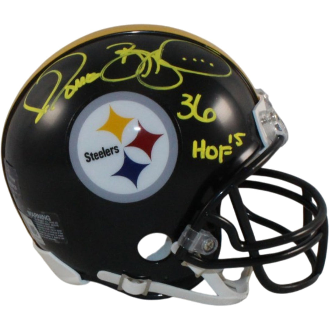 Jerome Bettis Signed Pittsburgh Steelers VSR4 Mini Helmet HOF Beckett WIT 57544