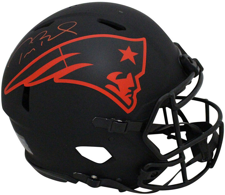Tom Brady Signed New England Patriots Authentic Eclipse Speed Helmet FAN 31516