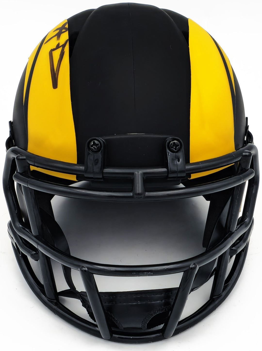 Aaron Donald Signed Los Angeles Rams Eclipse Black Speed Mini Helmet Beckett Wit