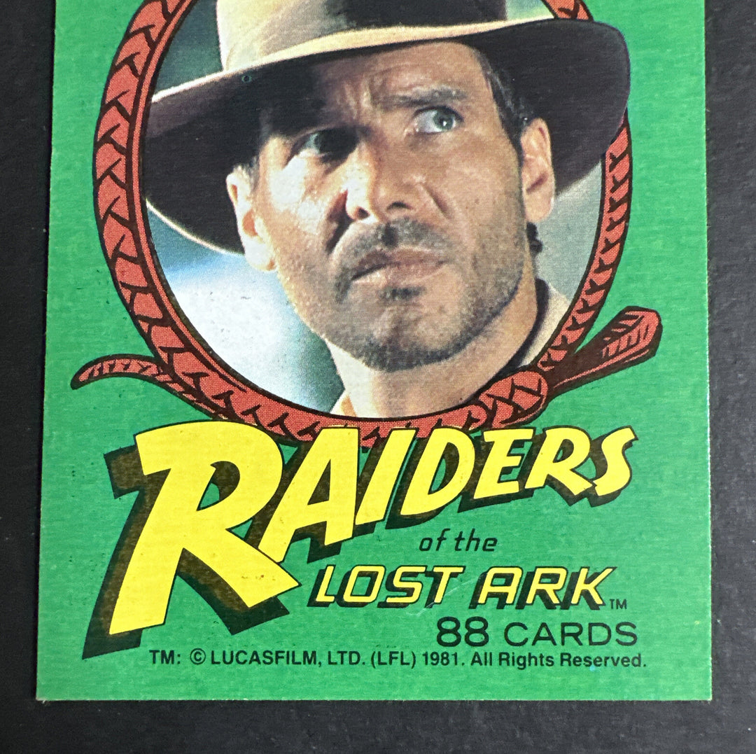 1981 TOPPS RAIDERS OF THE LOST ARK CARD HARRISON FORD #1 Mint Indiana Jones
