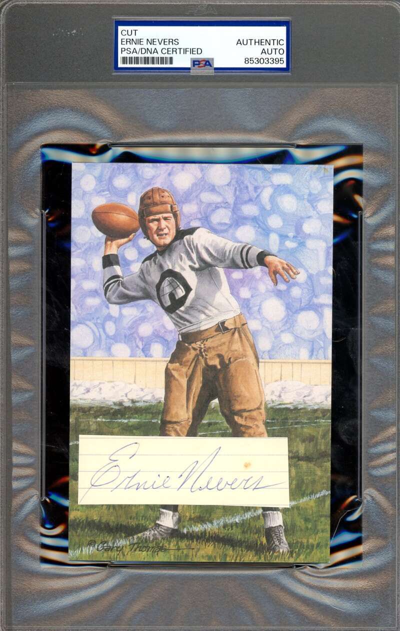 Ernie Nevers PSA DNA Signed Goal Line Art Card Cut GLAC Autograph
