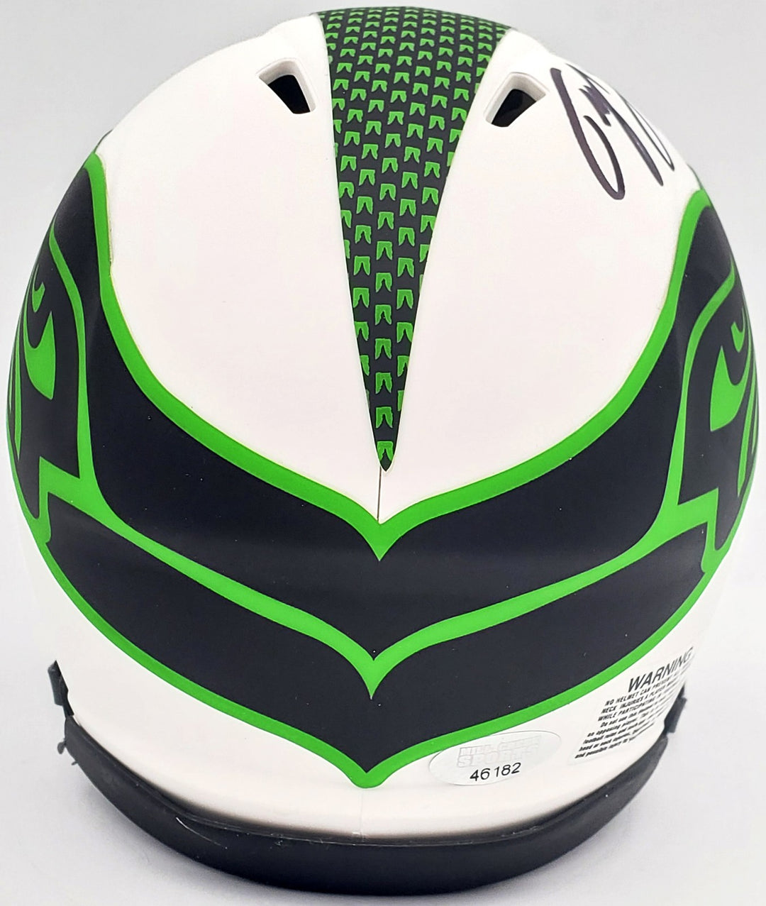 Tyler Lockett Signed Seahawks Lunar Eclipse White Speed Mini Helmet MCS Holo