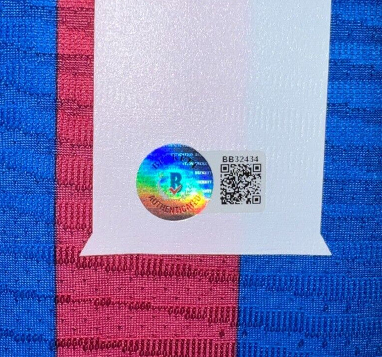 Ansu Fati FC Barcelona Signed Jersey Size XL Auto Beckett COA