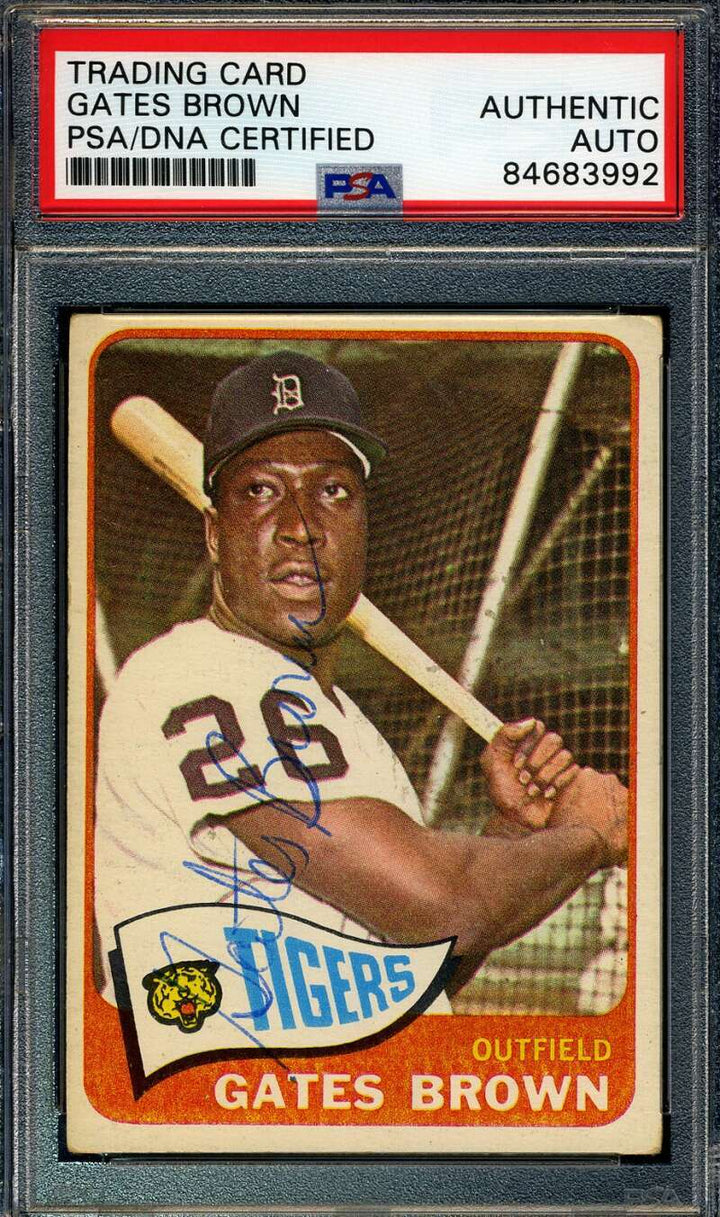 Gates Brown PSA DNA Signed 1965 Topps Autographed