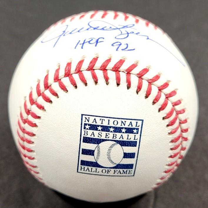 Rollie Fingers signed "HOF 92" MLB Baseball autograph ~ BAS Beckett Witness Holo