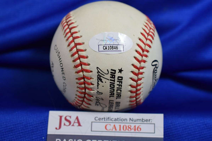 Monte Irvin JSA Coa Autograph National League Signed Baseball HOF 1973