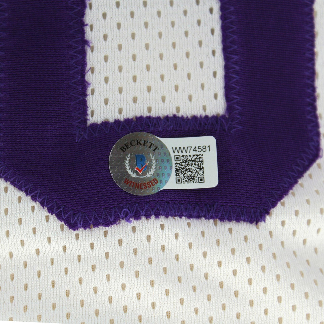 Purple People Eaters Autographed Minnesota Vikings White Jersey BAS COA Signed