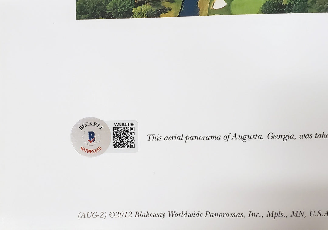 Hideki Matsuyama Signed Framed 12x36 Panoramic Photo Augusta 2021 Masters BAS