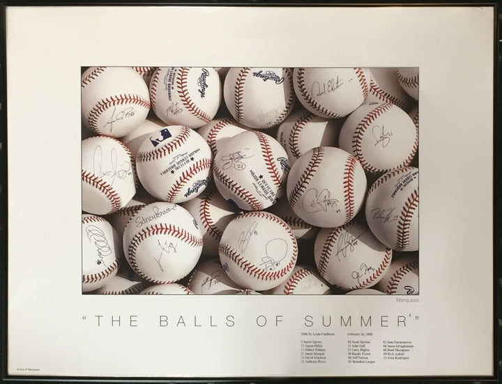 2006 Cardinals World Series Champs Signed Photo framed 17 Auto Isringhausen COA