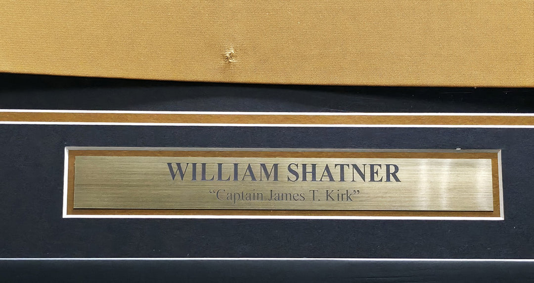 Star Trek William Shatner Signed Framed Gold Uniform Jersey JSA