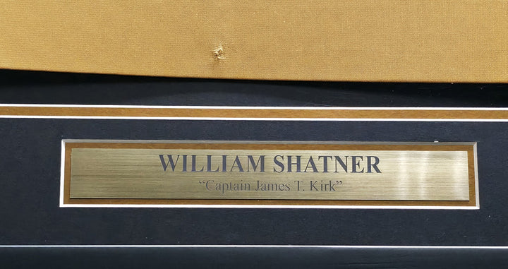 Star Trek William Shatner Signed Framed Gold Uniform Jersey JSA