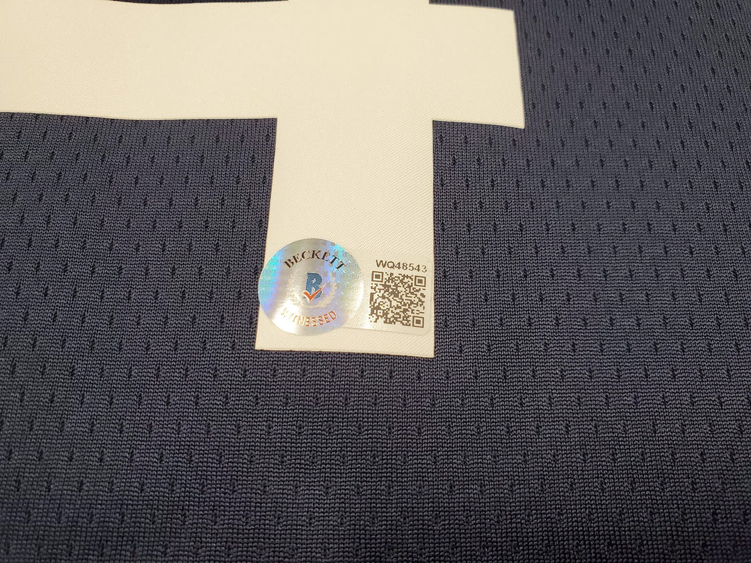 Team Greece Giannis Antetokounmpo Auto Signed Blue Nike Jersey Size L Beckett