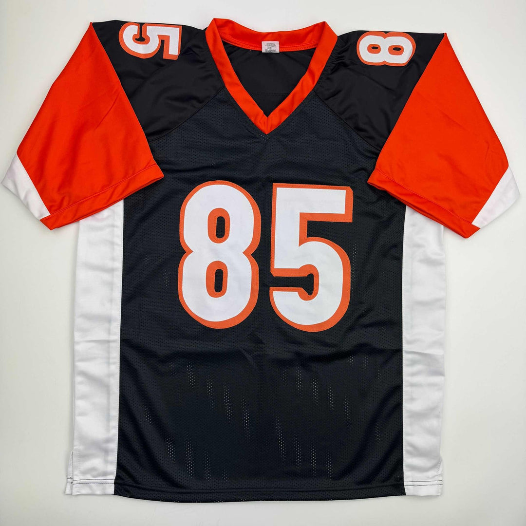 Autographed/Signed CHAD OCHOCINCO (Johnson) Cincinnati Black Jersey JSA COA Auto