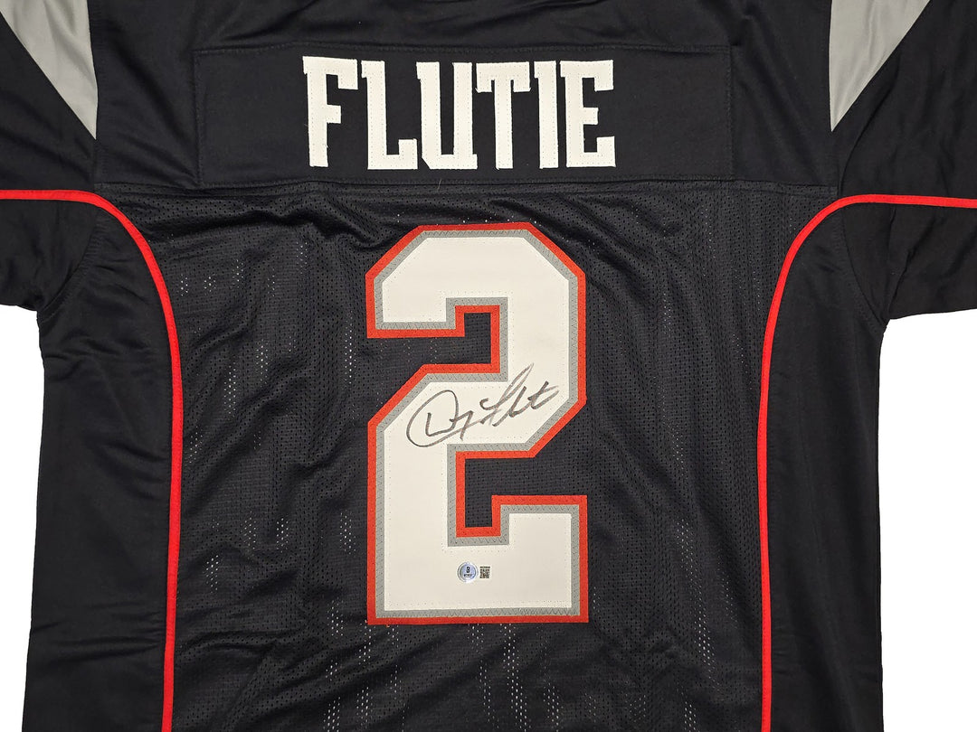 New England Patriots Doug Flutie Signed Blue Jersey Beckett Witness