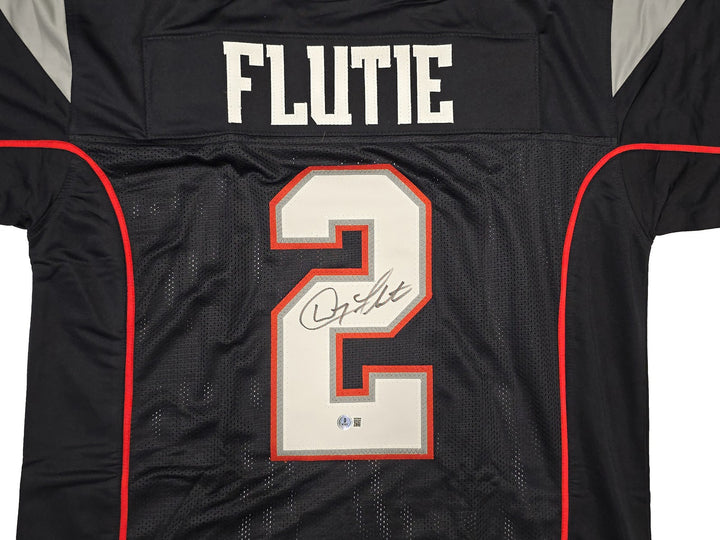 New England Patriots Doug Flutie Signed Blue Jersey Beckett Witness