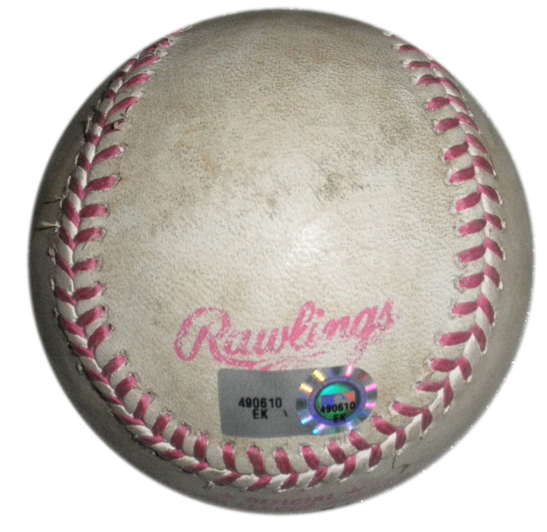 MATT HARVEY SIGNED GAME USED MOTHER'S DAY PINK BALL NY METS PITCH STARLING MARTE