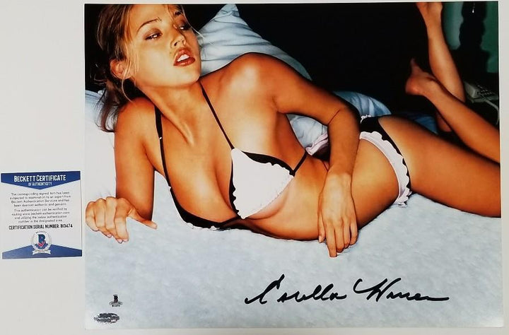 model & actress ESTELLA WARREN autograph signed 11x14 Photo BAS COA Beckett auto