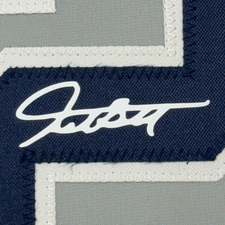 Framed Facsimile Autographed Giancarlo Stanton 33x42 Reprint Laser Auto Jersey