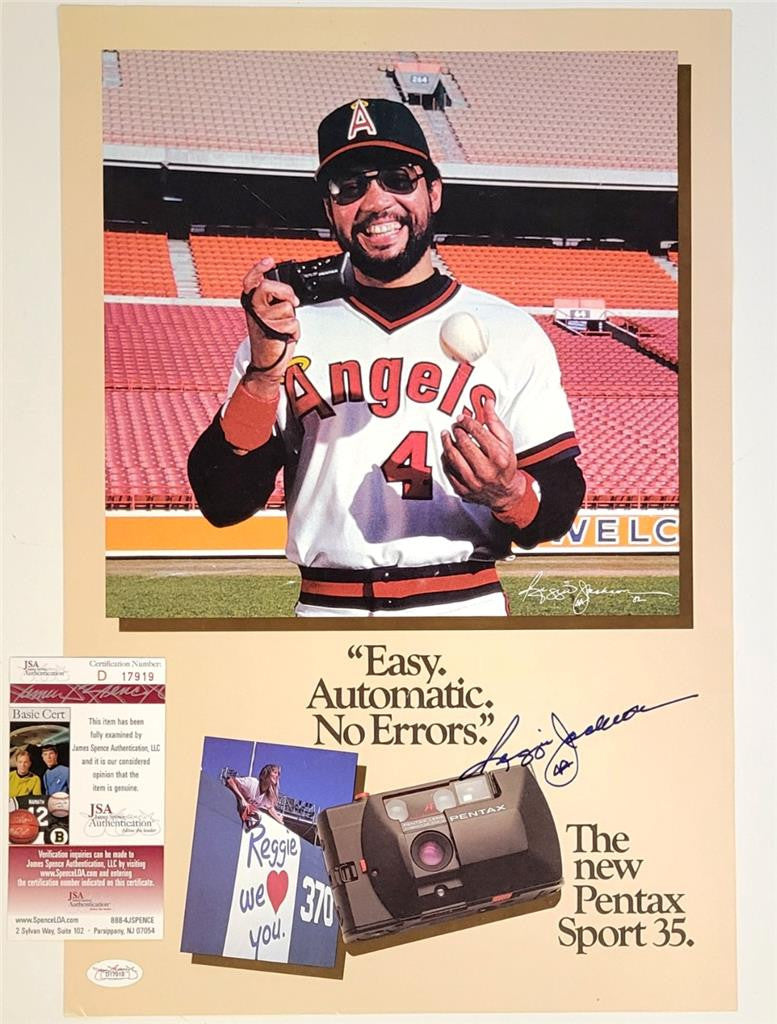 Reggie Jackson #44 signed 12x18 photo California Angels autograph ~ JSA