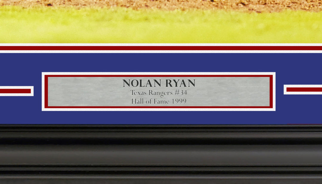 Nolan Ryan Signed Framed 16x20 Photo Texas Rangers PSA/DNA ITP