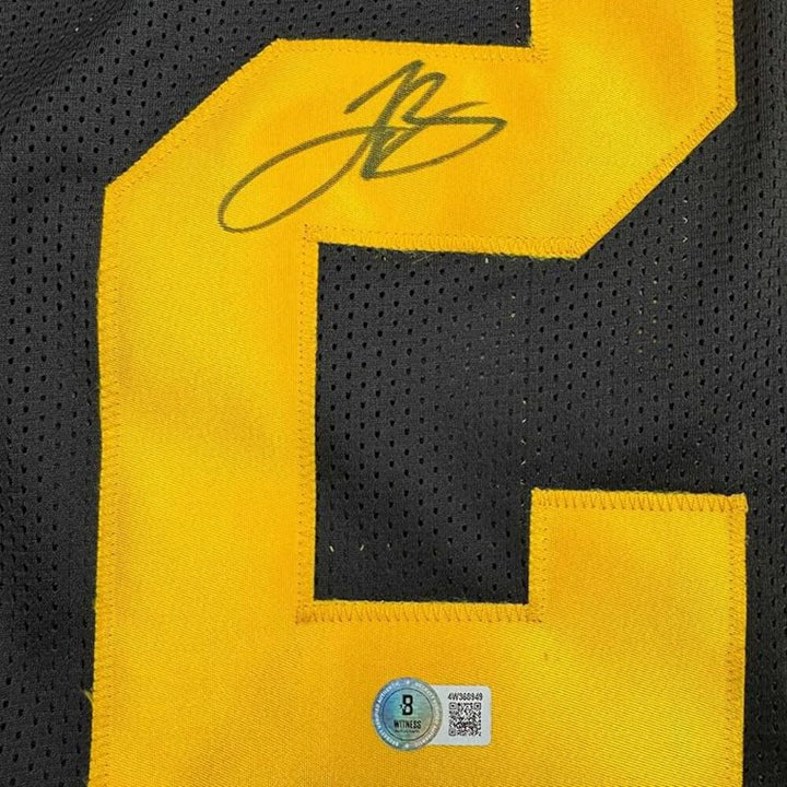Framed Autographed/Signed Le'Veon LeVeon Bell 35x39 Pittsburgh CR Jersey JSA COA