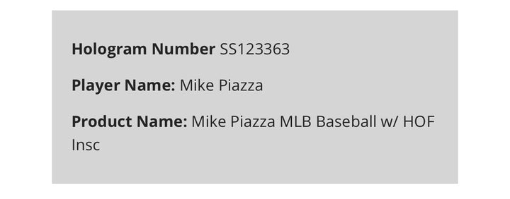 Mike Piazza Signed Official MLB Baseball Mets HOF 16 Autograph Steiner MLB COA