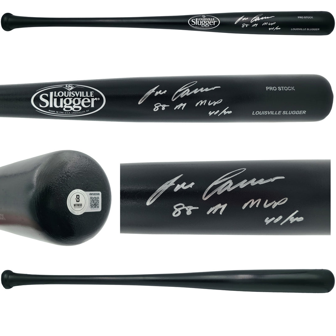Jose Canseco Auto Black L Slugger Pro Stock Baseball Bat A's 88 AL MVP 40/40