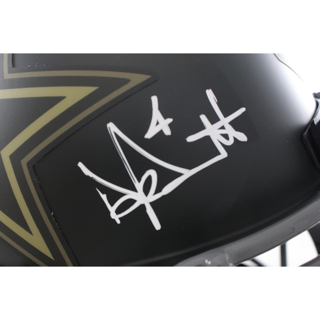 Dak Prescott Autographed/Signed Dallas Cowboys F/S 25 STS Helmet Beckett 56332