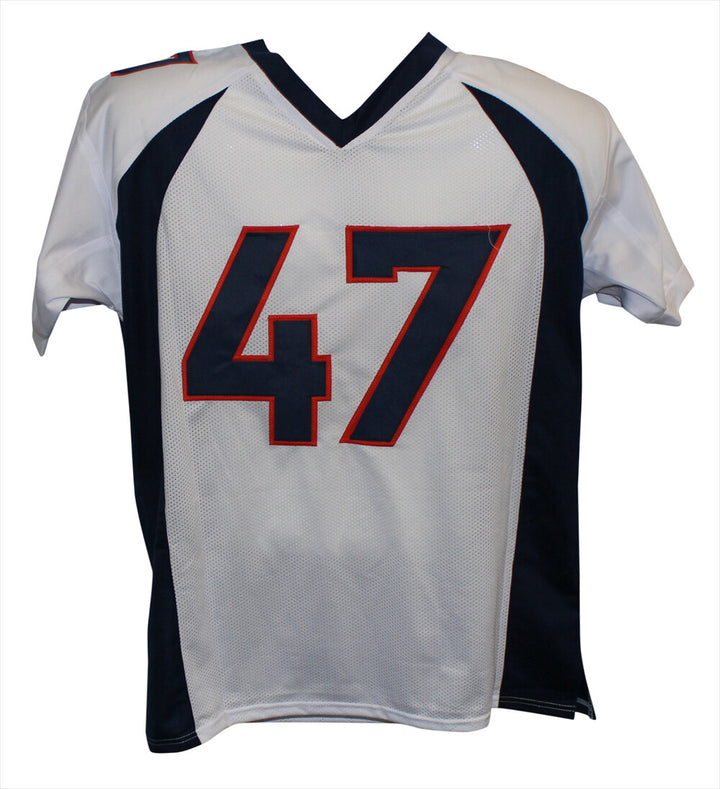 John Lynch Autographed/Signed Pro Style White XL Jersey BAS 31555