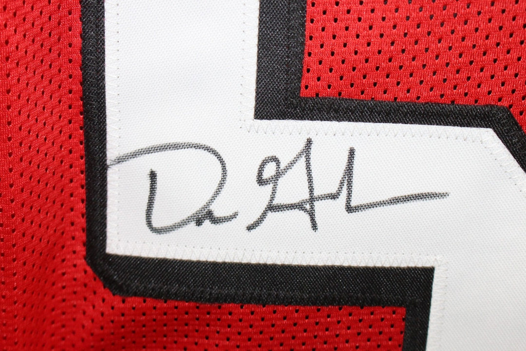 Dre Greenlaw Autographed Pro Style Sz XL Red Jersey Beckett Witness 57289