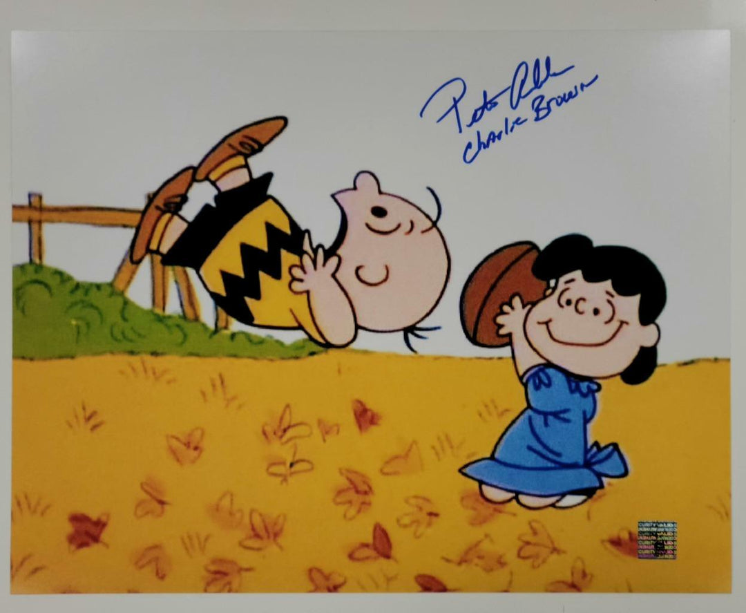 Peter Robbins signed Charlie Brown Football Kick 11x14 Photo ~ Official CB Holo