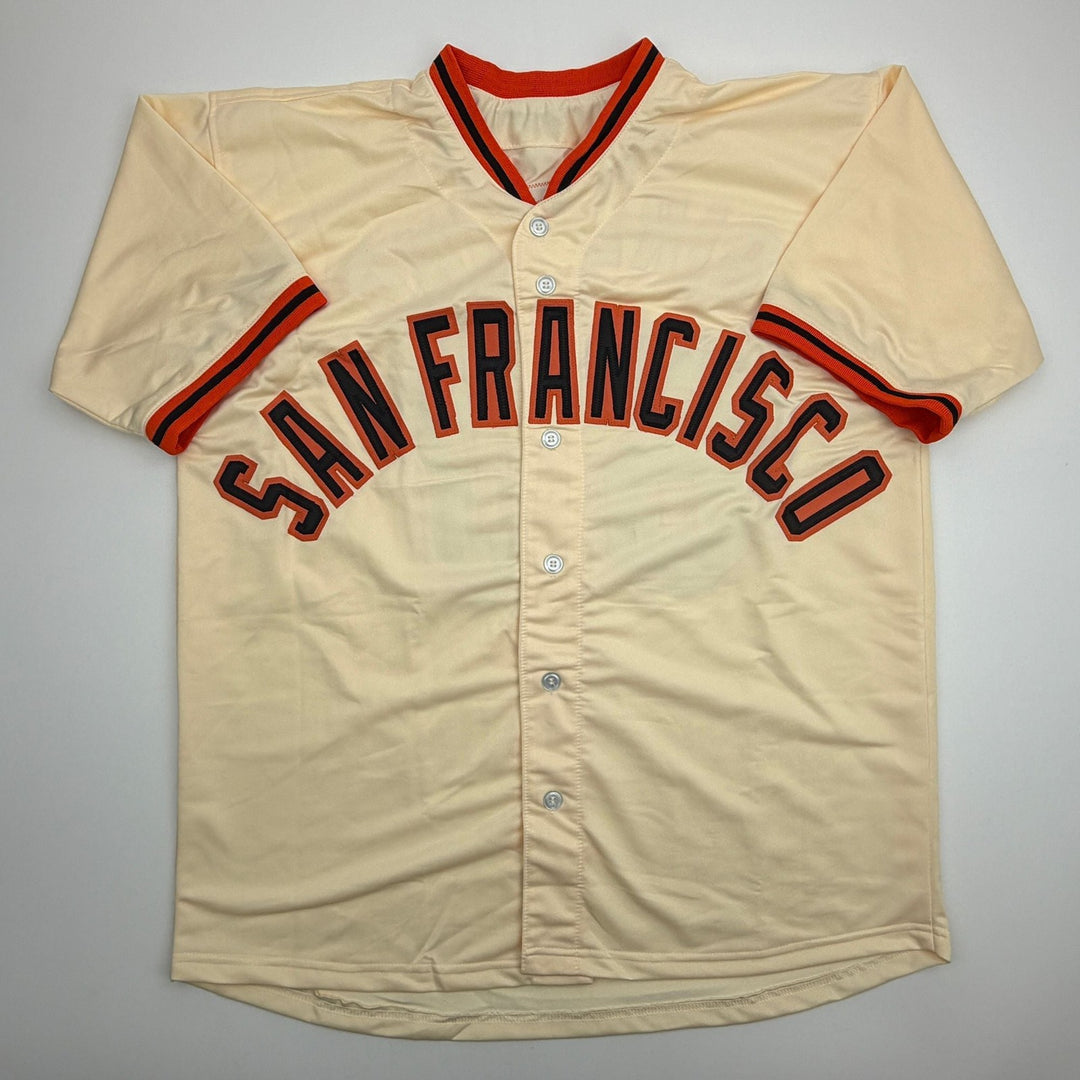 Autographed/Signed Hayden Birdsong San Francisco Cream Jersey Beckett BAS COA