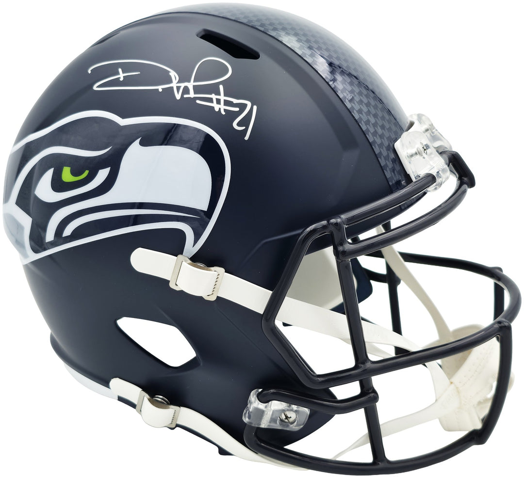 Devon Witherspoon Signed Seahawks Blue Full Size Speed Replica Helmet BAS