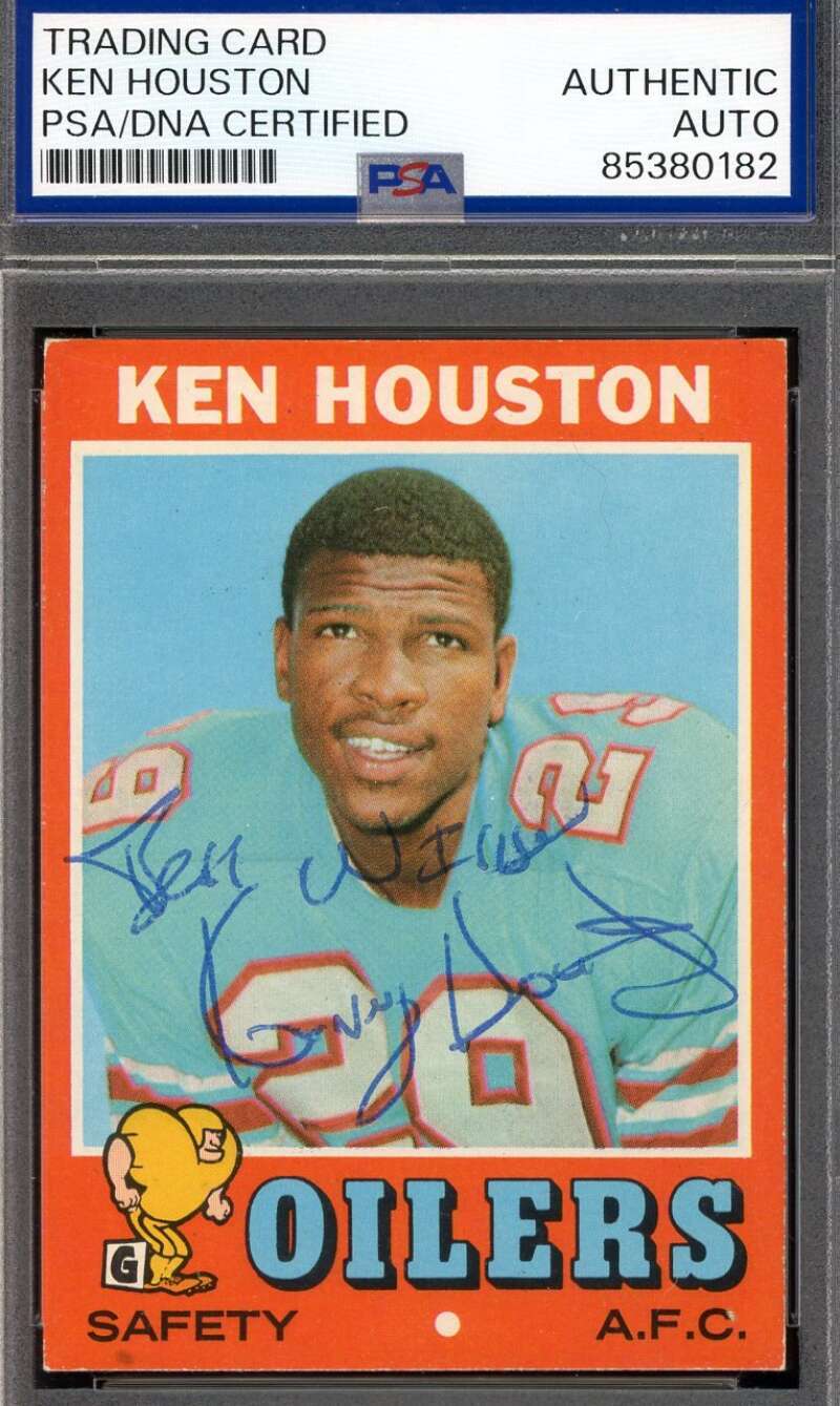 Ken Houston PSA DNA Vintage Signed 1971 Topps Rookie Autograph