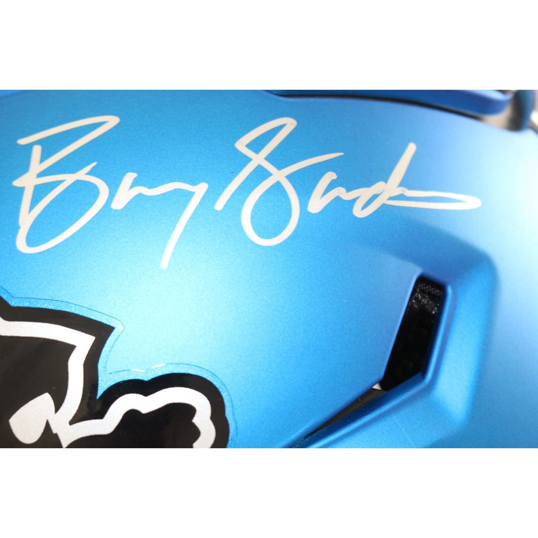 Barry Sanders Signed Detroit Lions ALT SpeedFlex Helmet Beckett Witness 58196