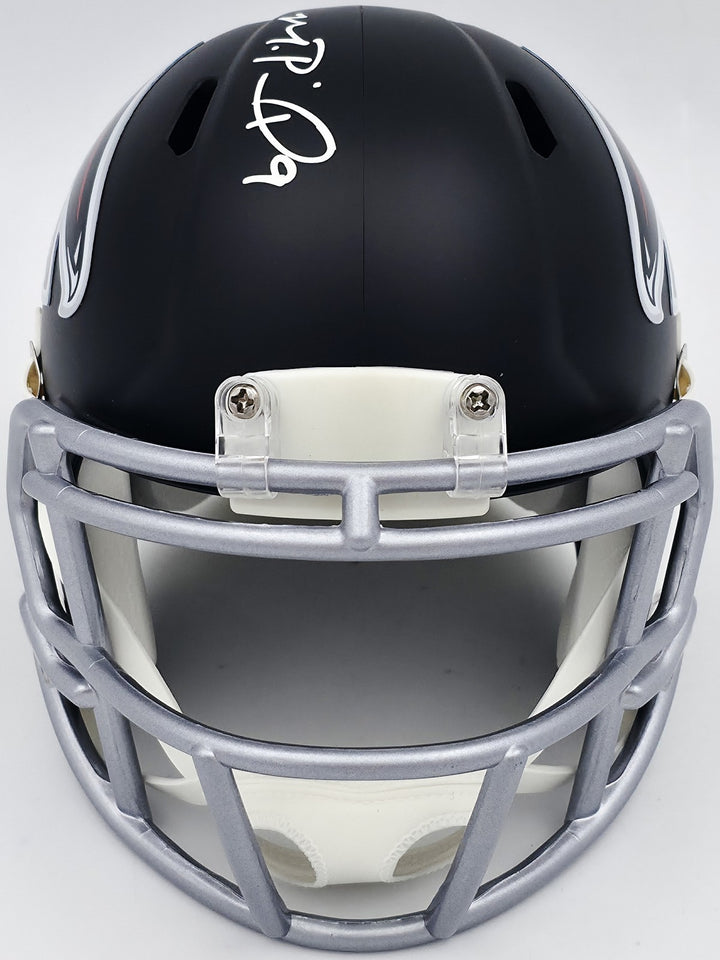 Michael Penix Jr. Signed Atlanta Falcons Black Speed Mini Helmet Beckett Wit