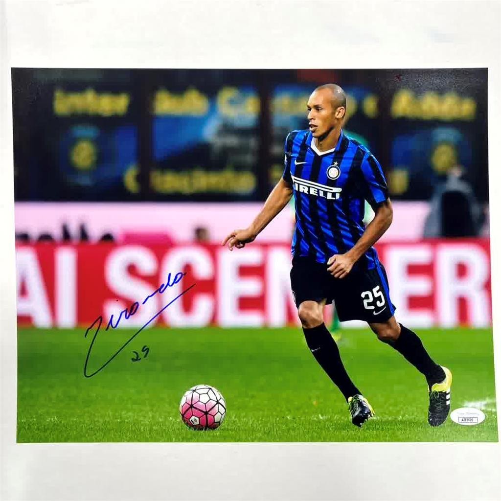 Joao Miranda signed Inter Milan 11x14 photo autograph Brazil ~ JSA COA