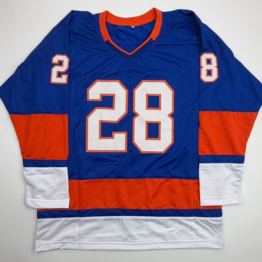 Autographed/Signed Alexander Romanov New York Blue Hockey Jersey JSA COA
