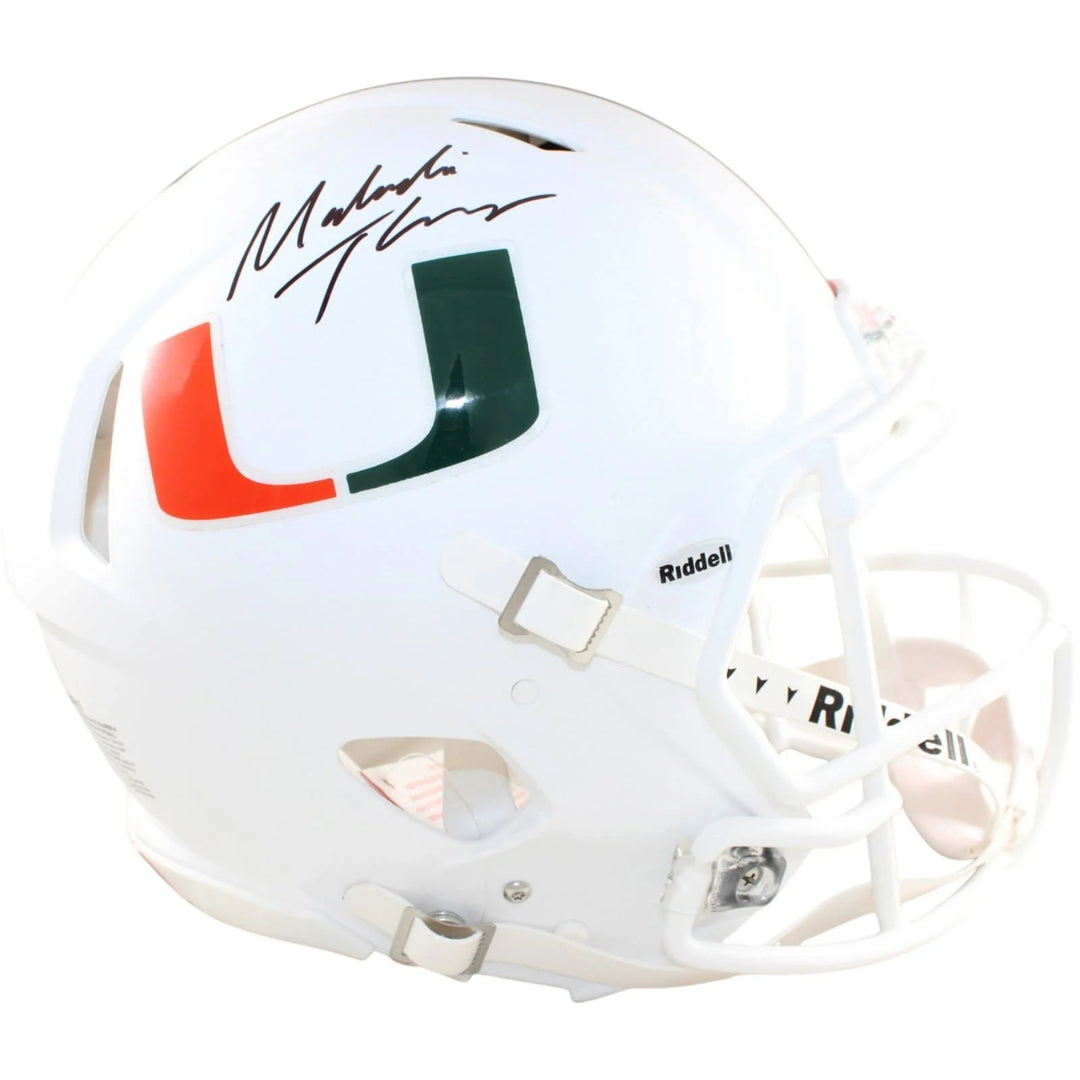 Toney Malachi Autographed Miami Hurricanes Helmet Proline James Spence 58884