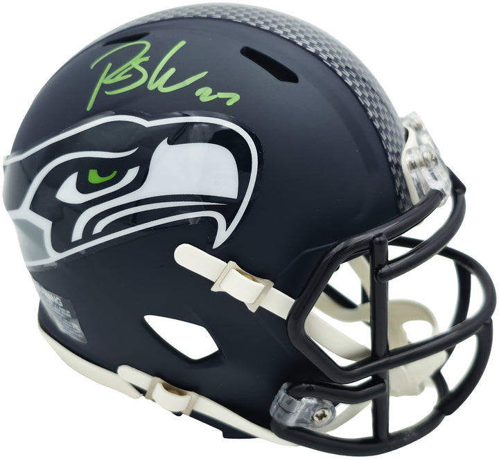 Rashid Shaheed Signed Seattle Seahawks Blue Speed Mini Helmet MCS Holo
