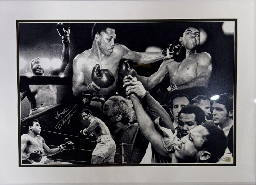 Joe Frazier Signed 20x30 Photo Smokin Auto LE /100 PSA COA HOF Vs Muhammad Ali